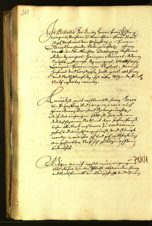 Stadtarchiv Bozen - BOhisto Ratsprotokoll 1664 