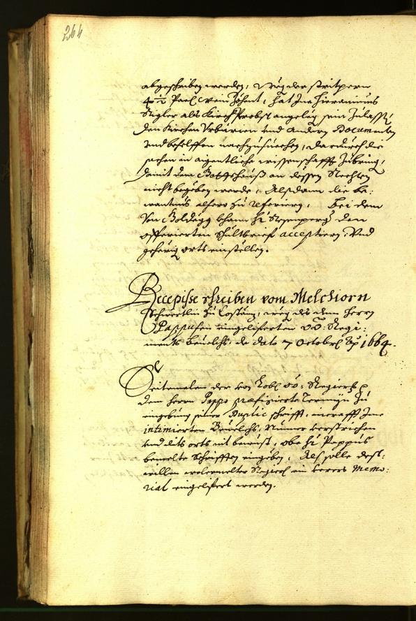 Stadtarchiv Bozen - BOhisto Ratsprotokoll 1664 