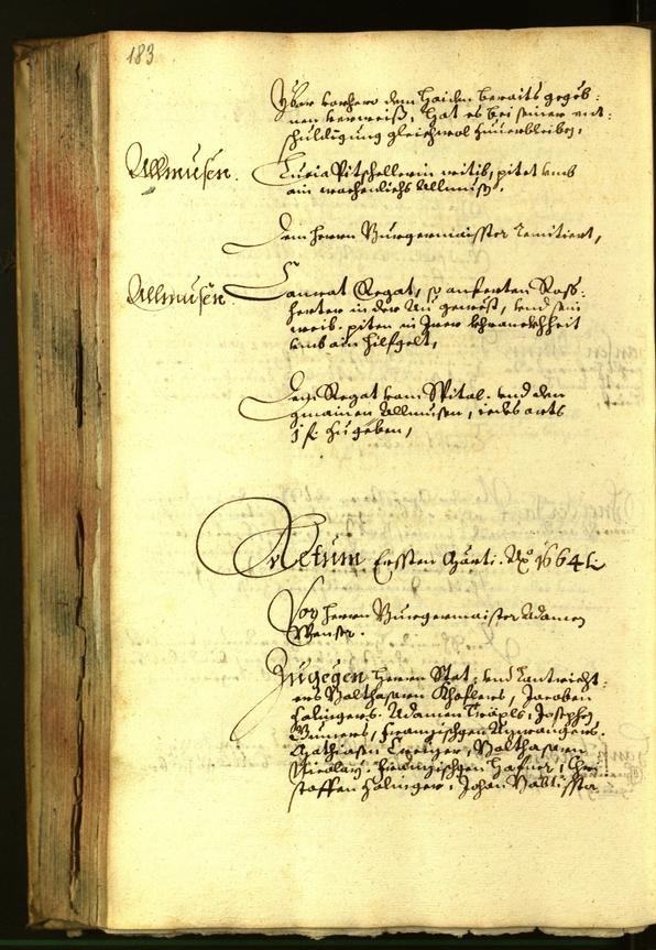 Civic Archives of Bozen-Bolzano - BOhisto Minutes of the council 1664 