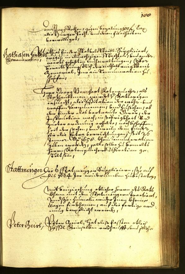 Stadtarchiv Bozen - BOhisto Ratsprotokoll 1664 