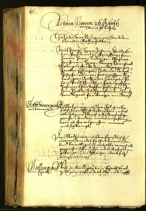 Civic Archives of Bozen-Bolzano - BOhisto Minutes of the council 1664 