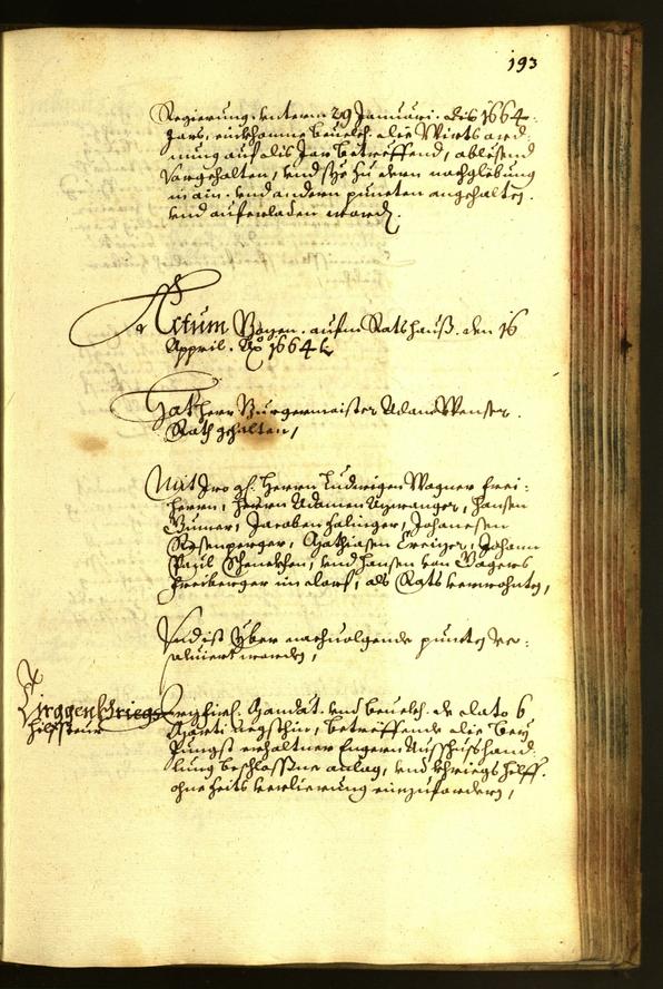 Civic Archives of Bozen-Bolzano - BOhisto Minutes of the council 1664 