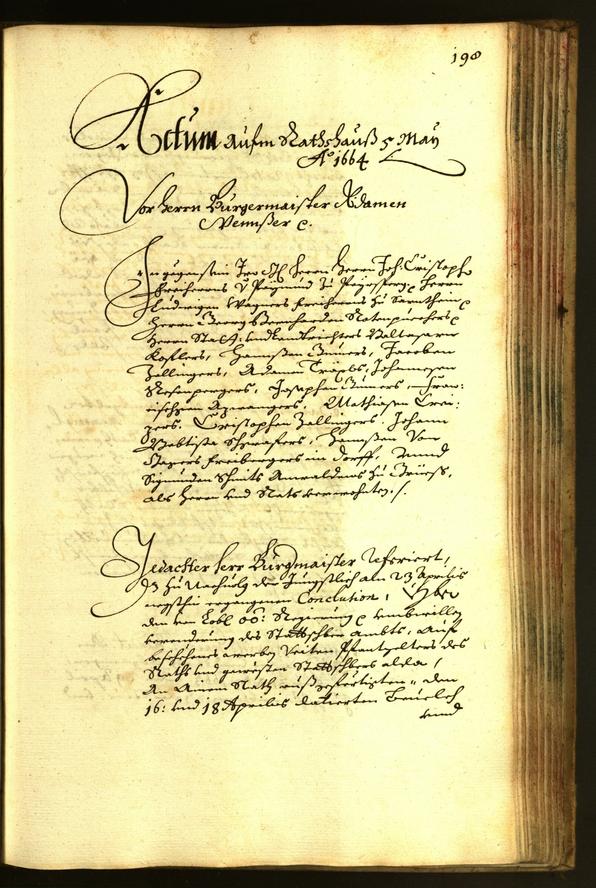 Civic Archives of Bozen-Bolzano - BOhisto Minutes of the council 1664 