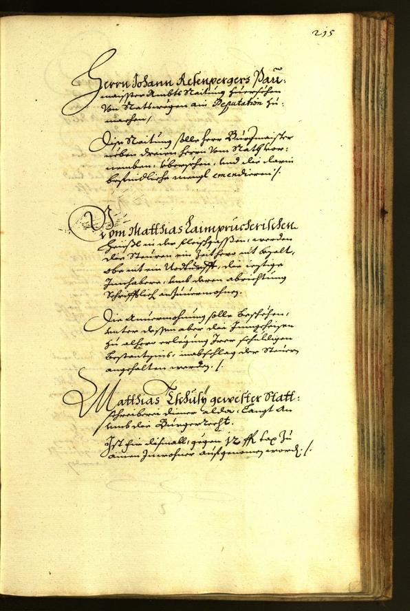 Stadtarchiv Bozen - BOhisto Ratsprotokoll 1664 