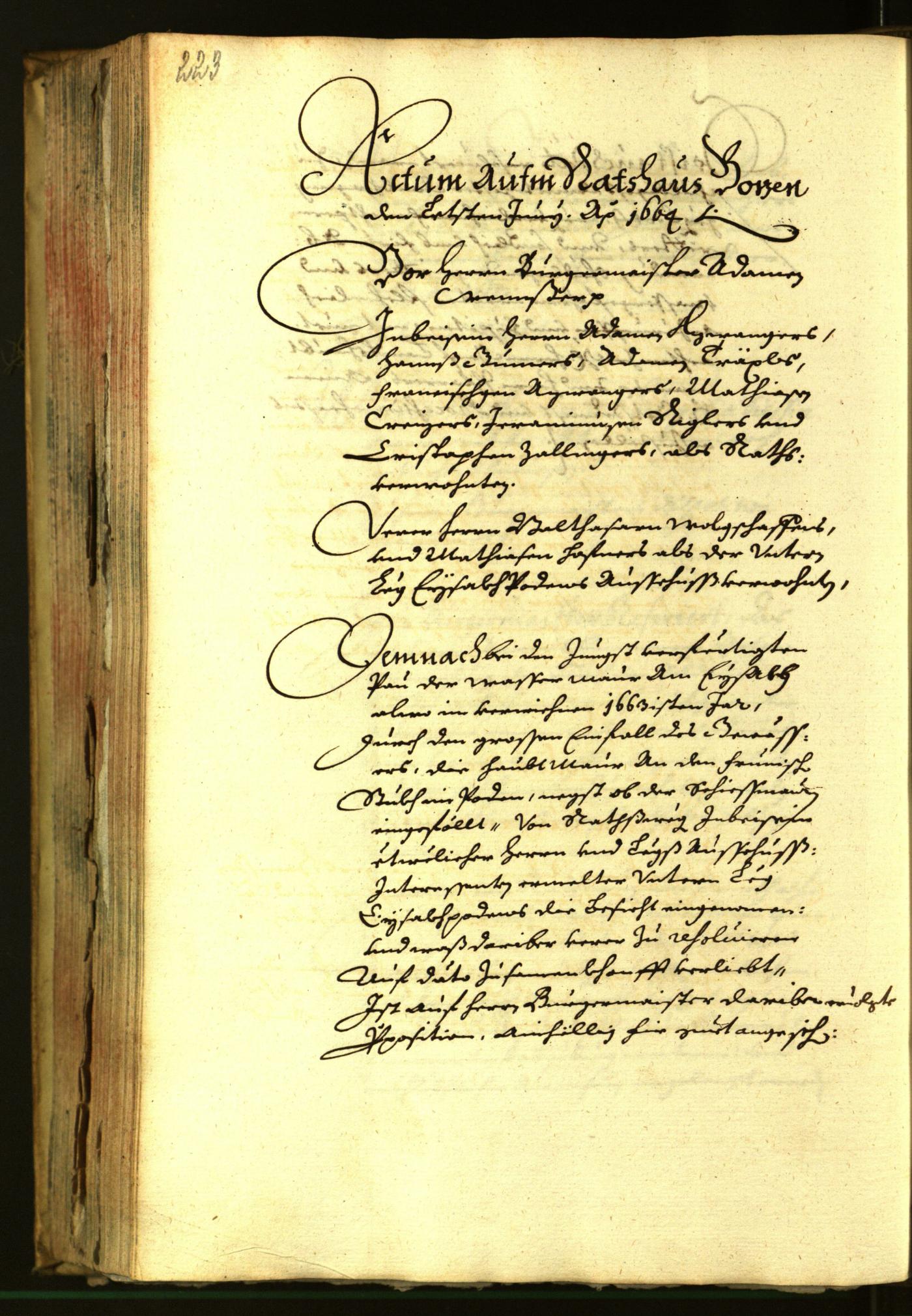 Civic Archives of Bozen-Bolzano - BOhisto Minutes of the council 1664 