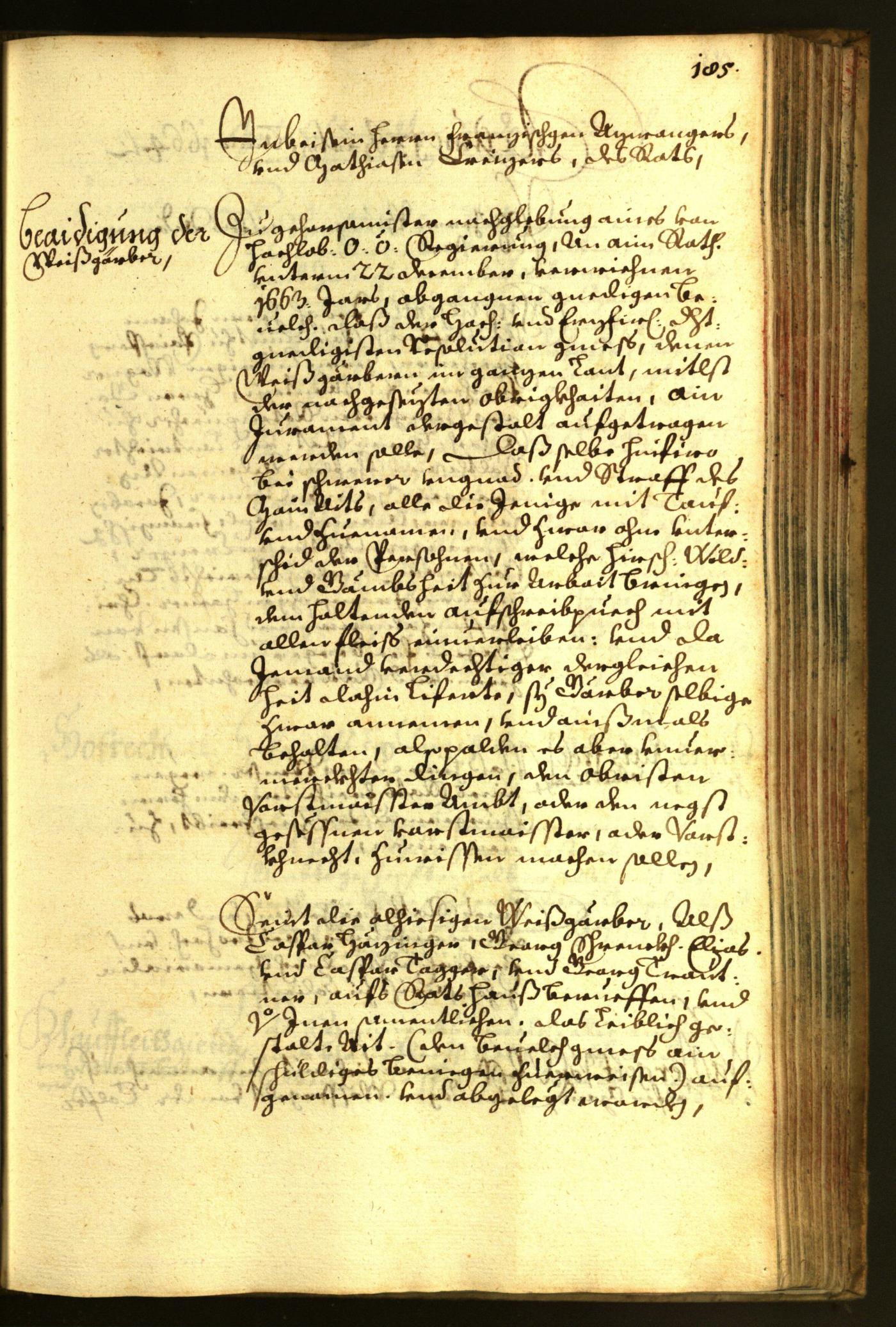 Stadtarchiv Bozen - BOhisto Ratsprotokoll 1664 