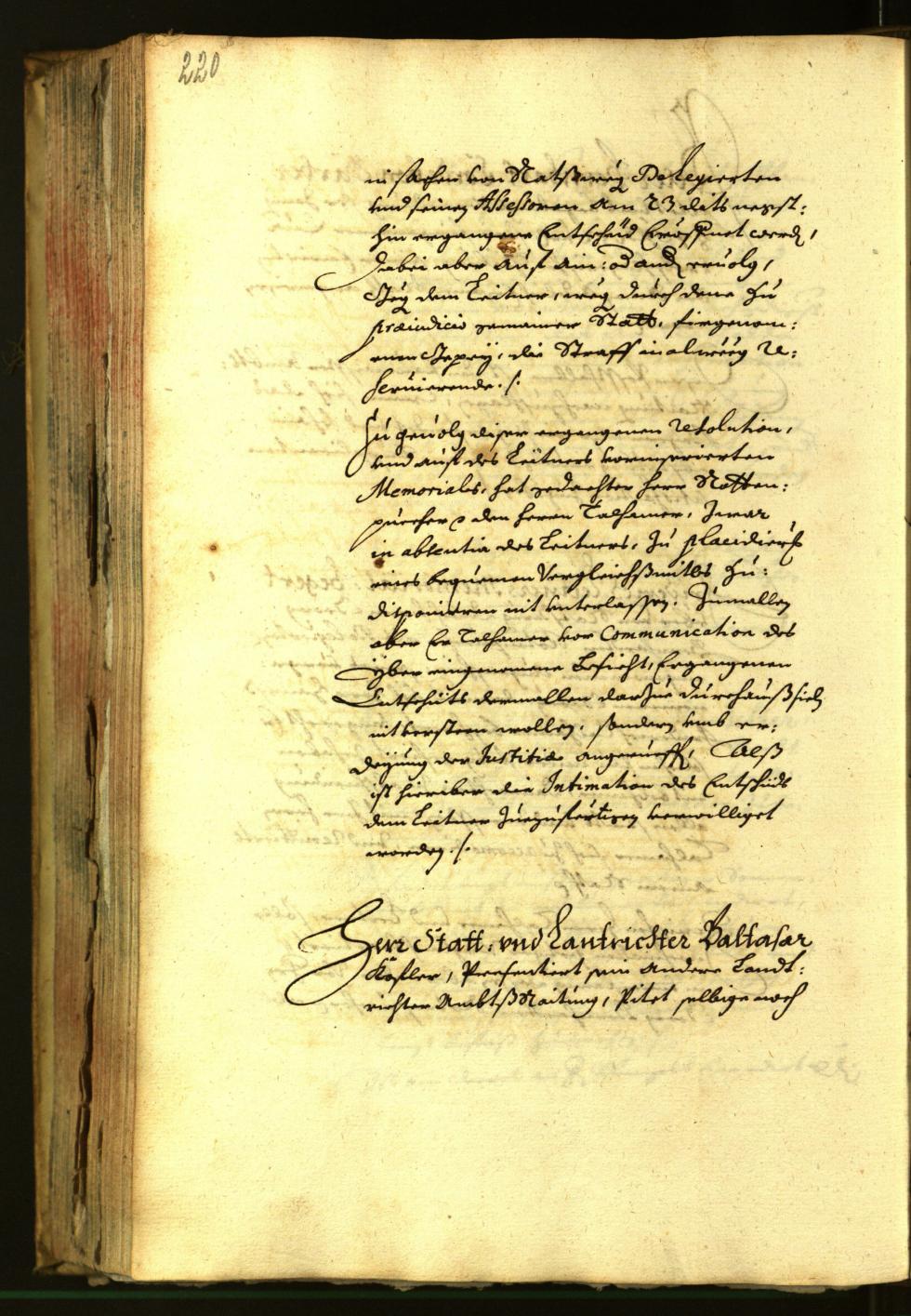 Stadtarchiv Bozen - BOhisto Ratsprotokoll 1664 