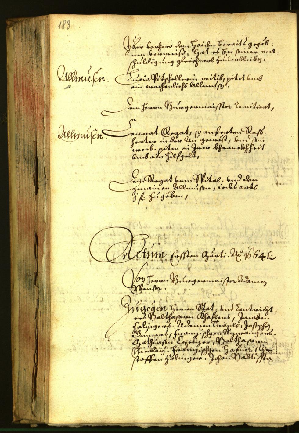 Archivio Storico della Città di Bolzano - BOhisto protocollo consiliare 1664 