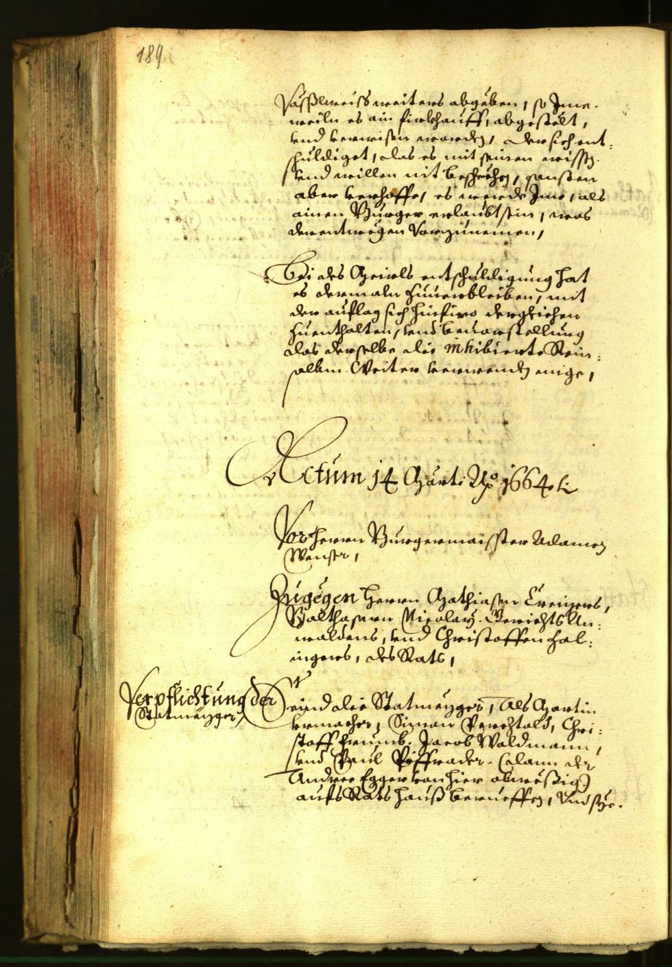 Civic Archives of Bozen-Bolzano - BOhisto Minutes of the council 1664 