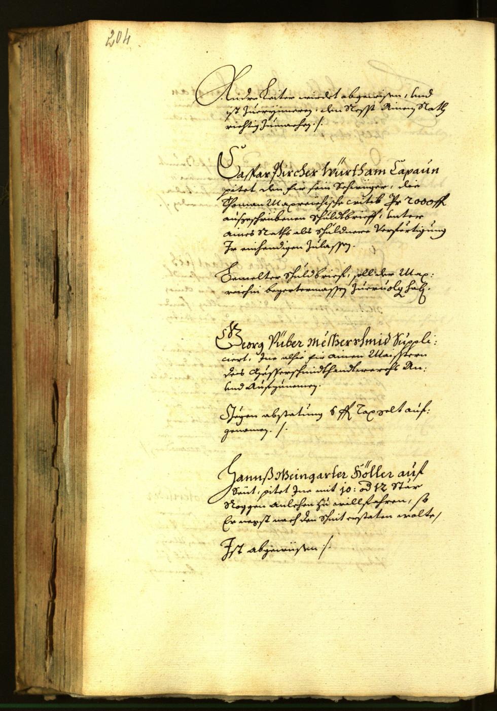 Stadtarchiv Bozen - BOhisto Ratsprotokoll 1664 