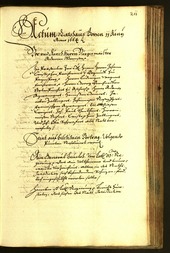 Stadtarchiv Bozen - BOhisto Ratsprotokoll 1664 - 