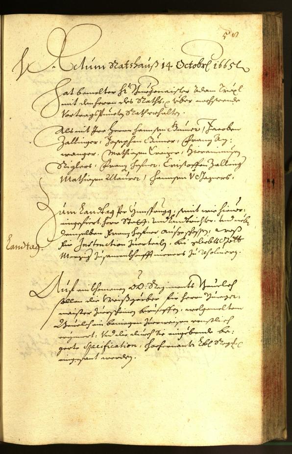 Stadtarchiv Bozen - BOhisto Ratsprotokoll 1665 