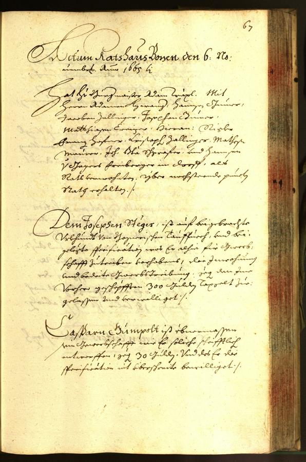 Archivio Storico della Città di Bolzano - BOhisto protocollo consiliare 1665 