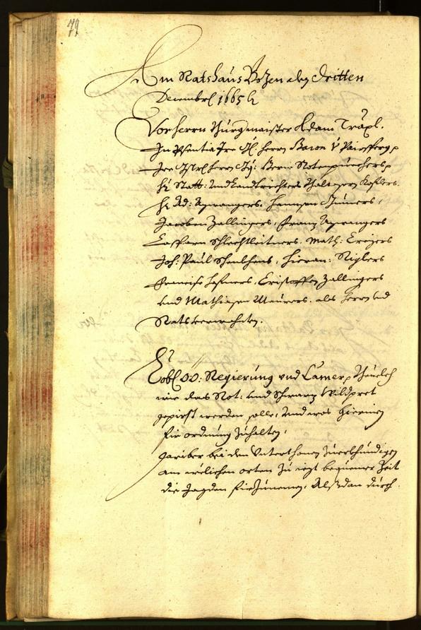 Civic Archives of Bozen-Bolzano - BOhisto Minutes of the council 1665 