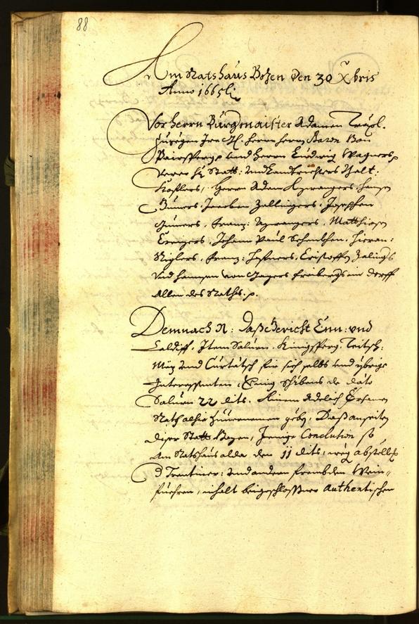 Civic Archives of Bozen-Bolzano - BOhisto Minutes of the council 1665 