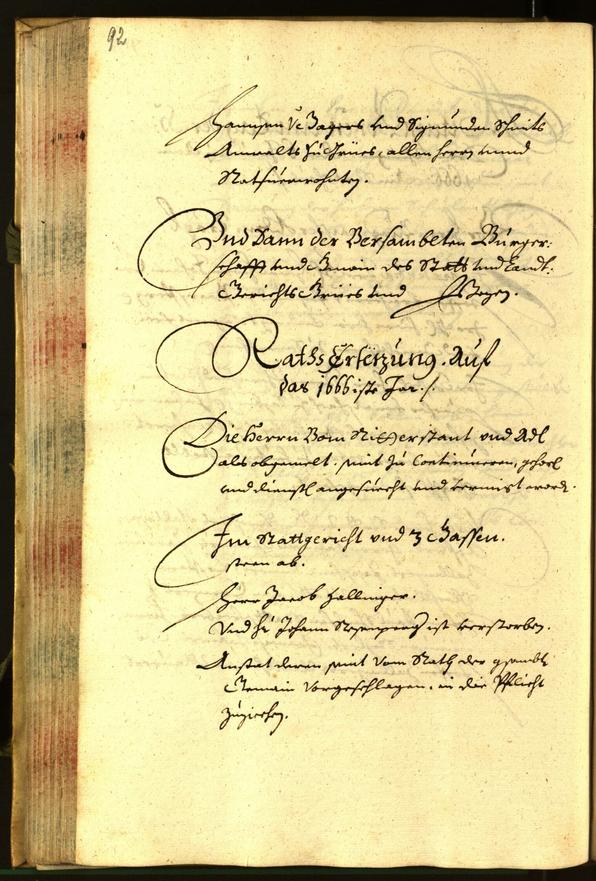 Stadtarchiv Bozen - BOhisto Ratsprotokoll 1665 