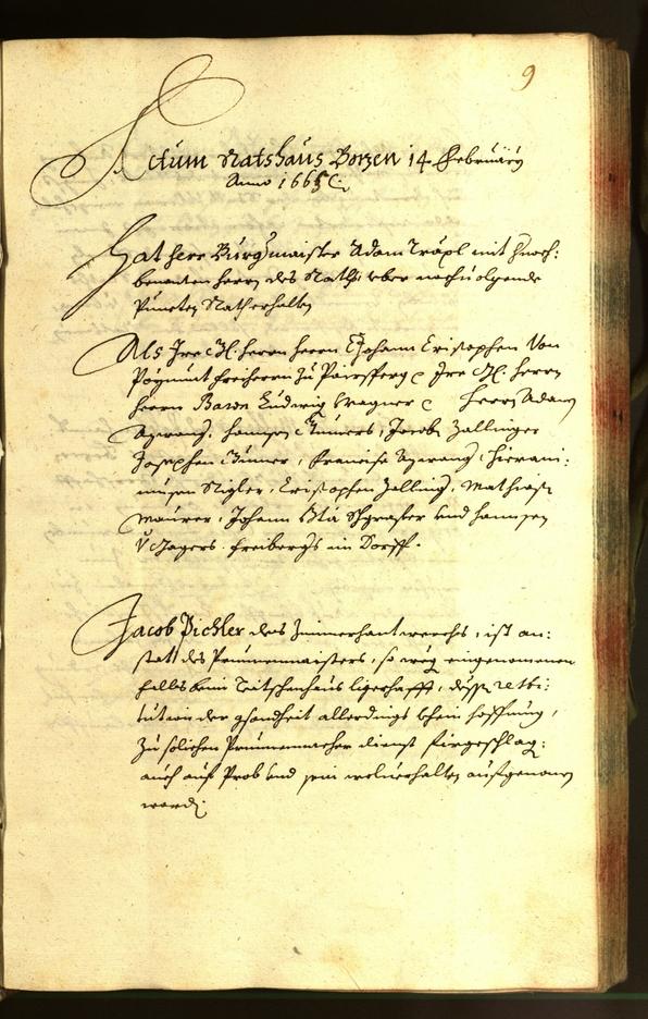 Civic Archives of Bozen-Bolzano - BOhisto Minutes of the council 1665 