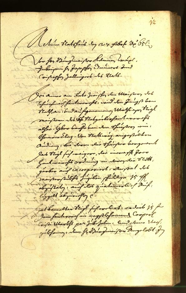 Stadtarchiv Bozen - BOhisto Ratsprotokoll 1665 