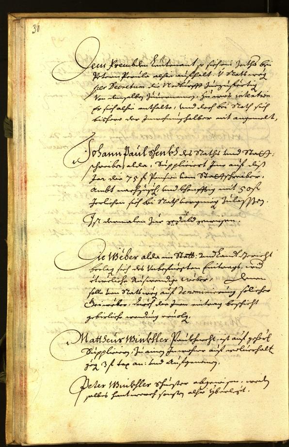 Stadtarchiv Bozen - BOhisto Ratsprotokoll 1665 