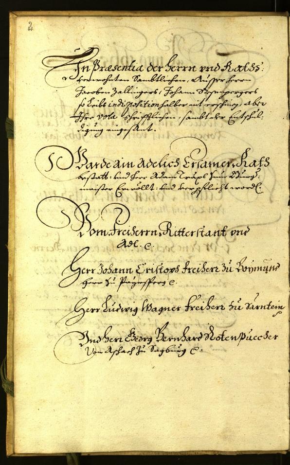 Stadtarchiv Bozen - BOhisto Ratsprotokoll 1665 