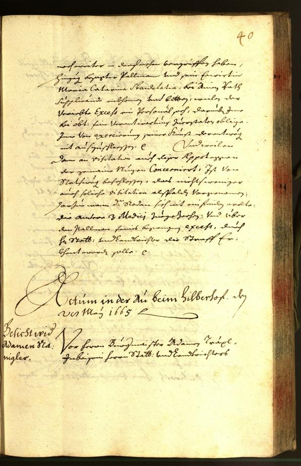 Civic Archives of Bozen-Bolzano - BOhisto Minutes of the council 1665 