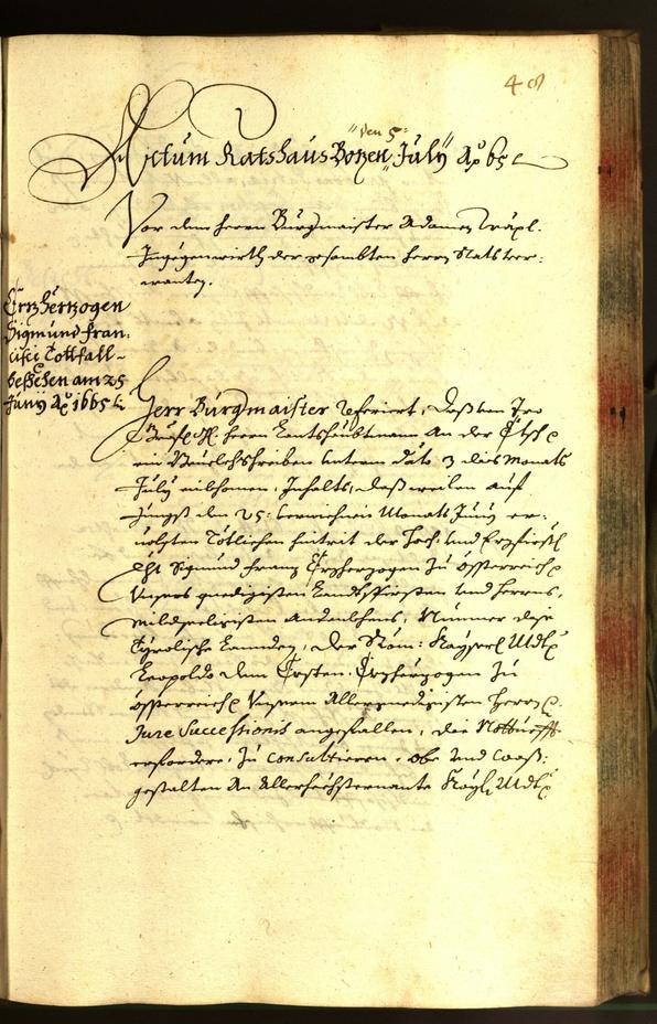 Civic Archives of Bozen-Bolzano - BOhisto Minutes of the council 1665 