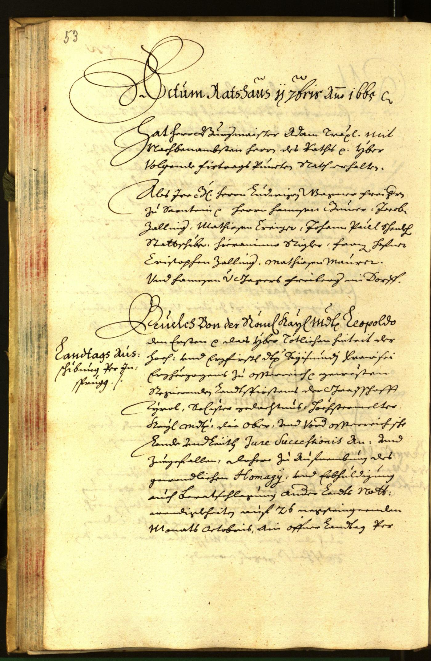 Civic Archives of Bozen-Bolzano - BOhisto Minutes of the council 1665 