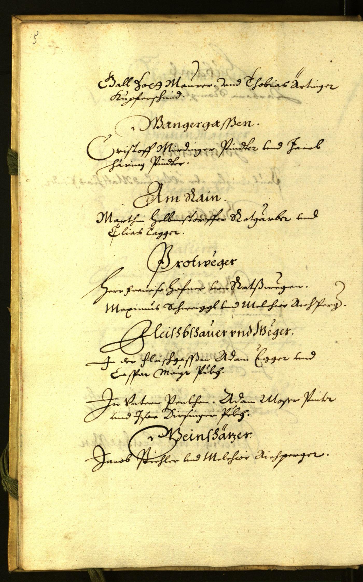 Stadtarchiv Bozen - BOhisto Ratsprotokoll 1665 