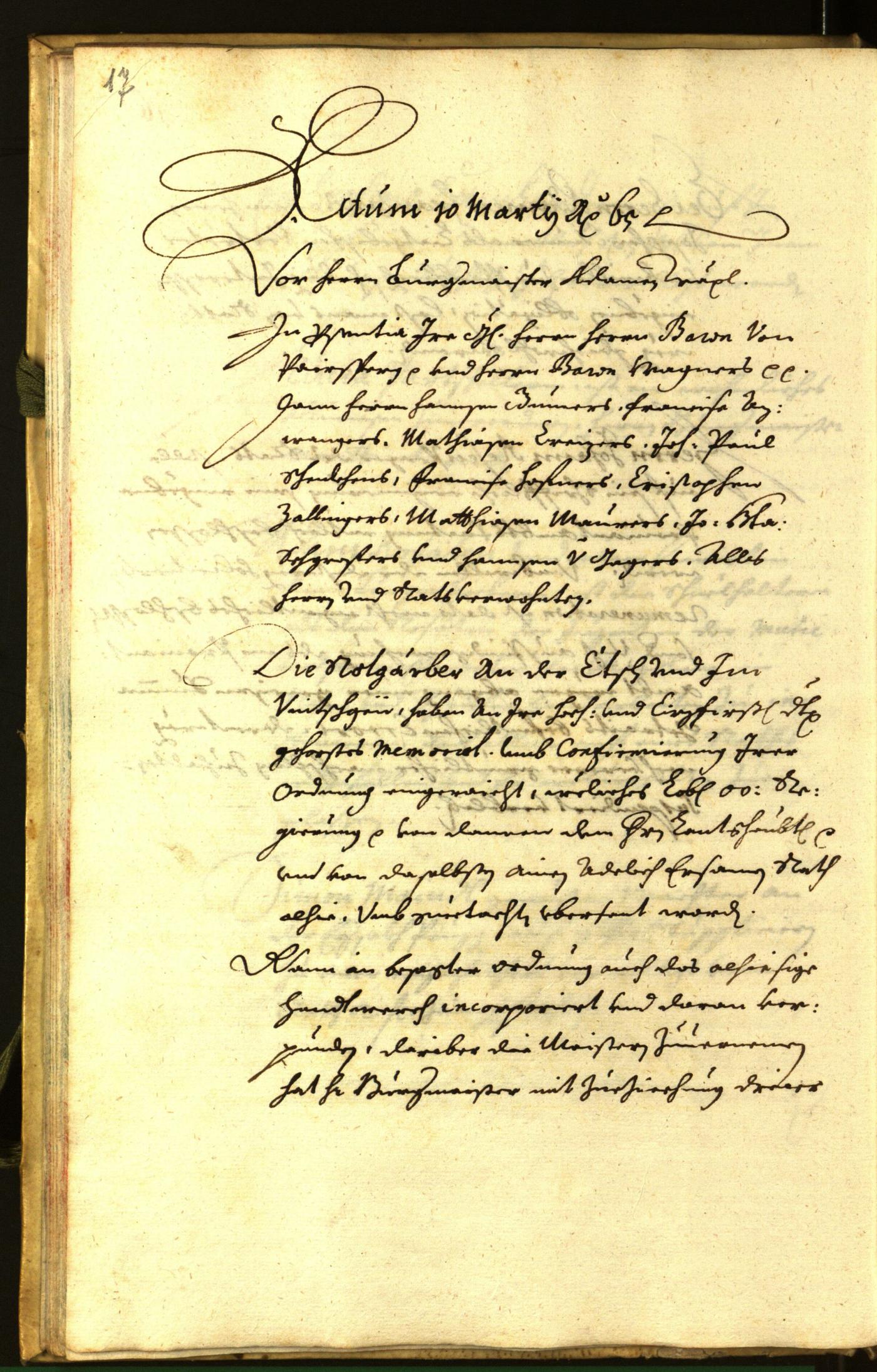 Stadtarchiv Bozen - BOhisto Ratsprotokoll 1665 