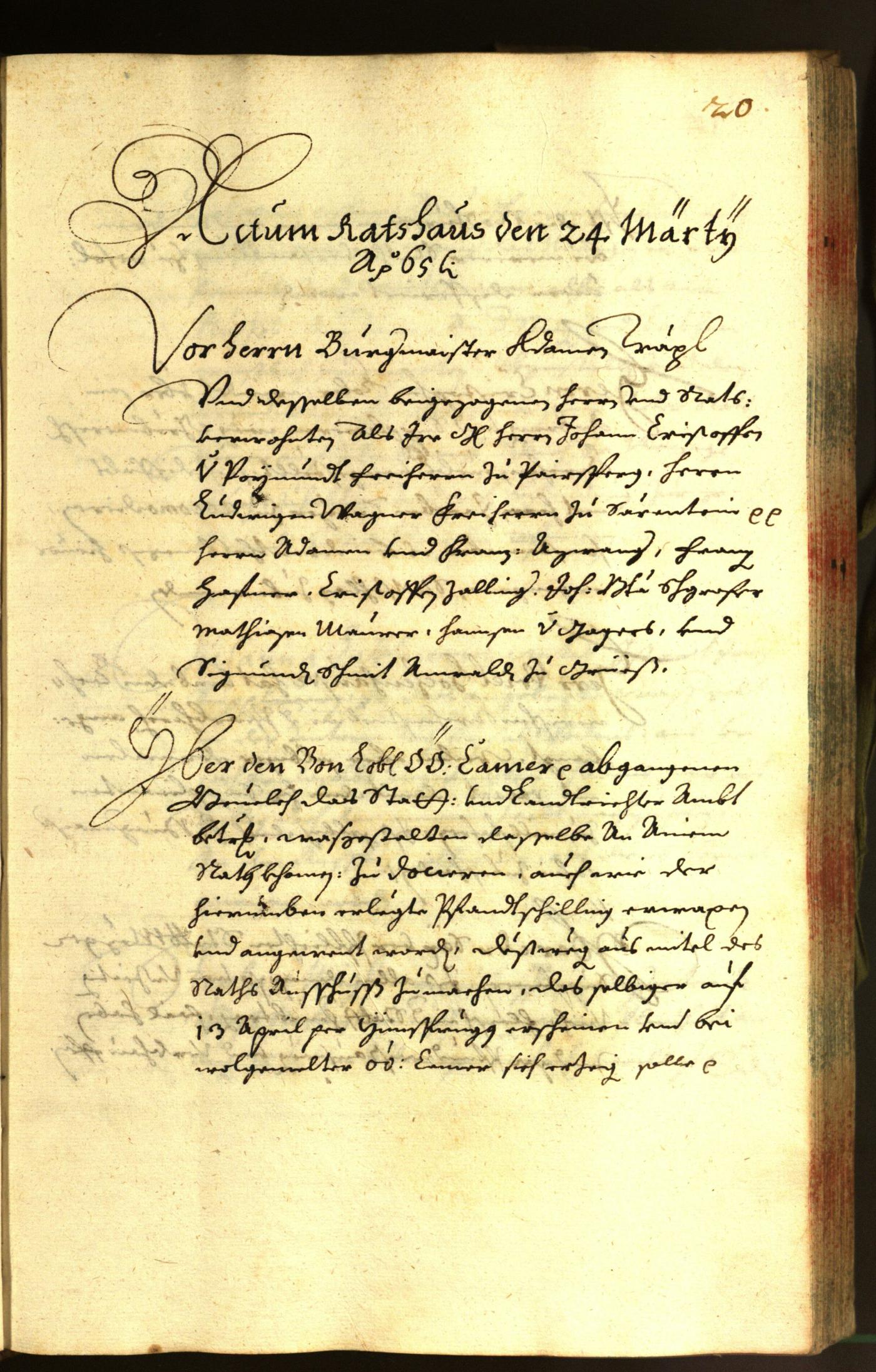 Stadtarchiv Bozen - BOhisto Ratsprotokoll 1665 