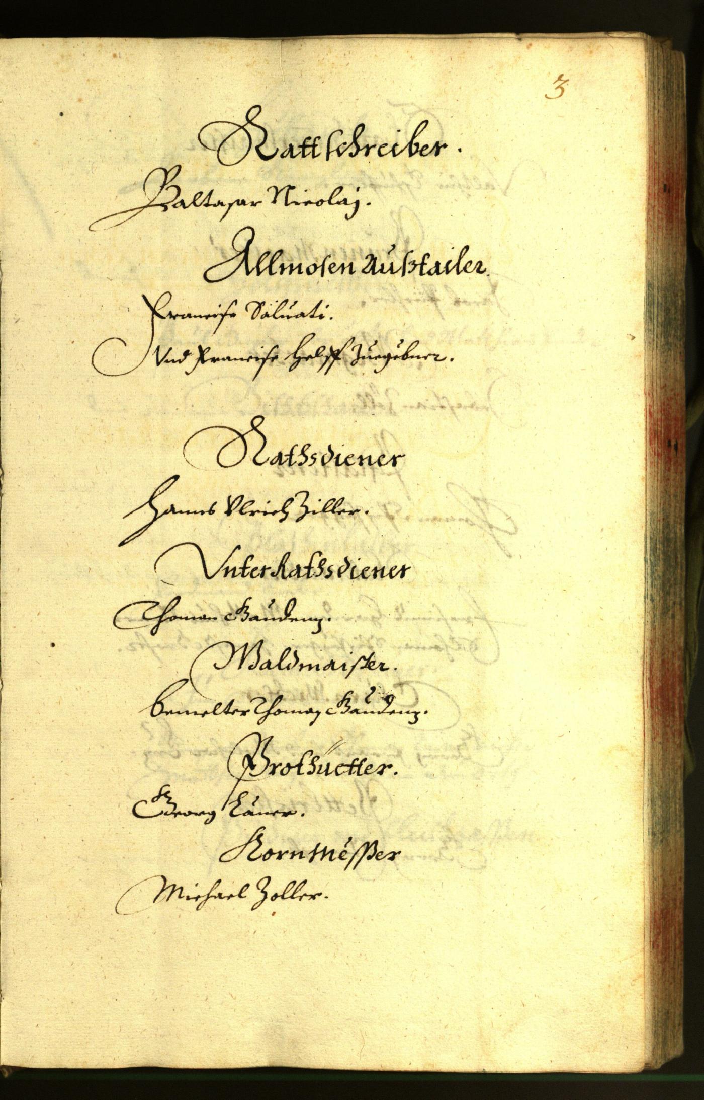 Stadtarchiv Bozen - BOhisto Ratsprotokoll 1665 