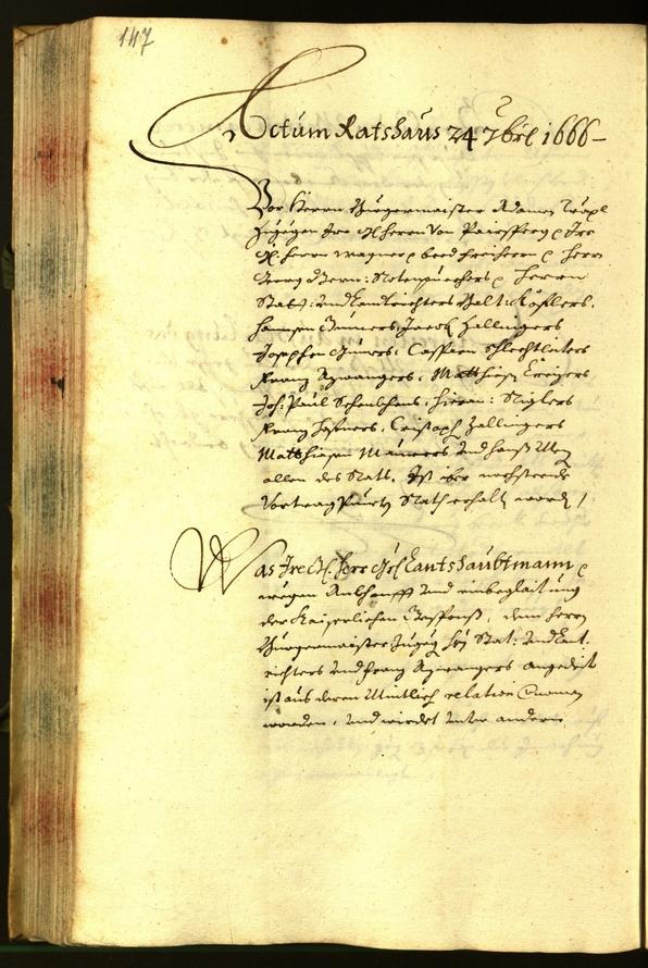 Stadtarchiv Bozen - BOhisto Ratsprotokoll 1666 