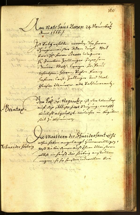 Stadtarchiv Bozen - BOhisto Ratsprotokoll 1666 