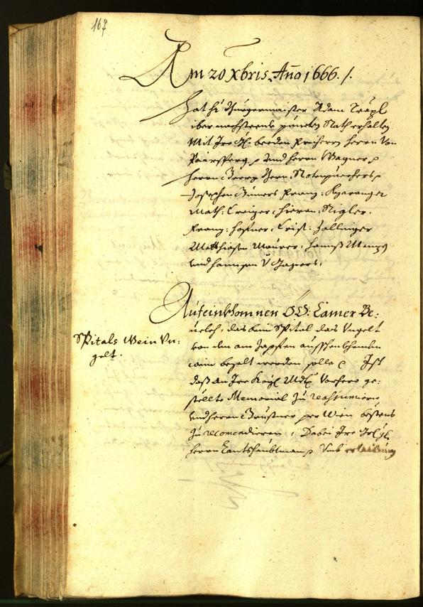 Stadtarchiv Bozen - BOhisto Ratsprotokoll 1666 