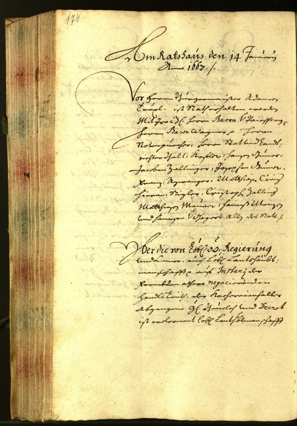 Stadtarchiv Bozen - BOhisto Ratsprotokoll 1666 