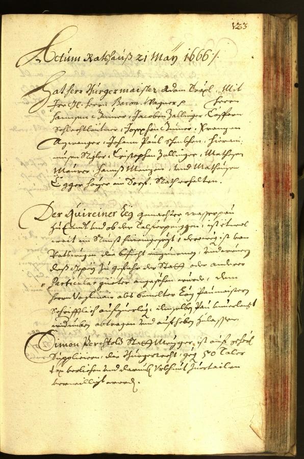 Stadtarchiv Bozen - BOhisto Ratsprotokoll 1666 