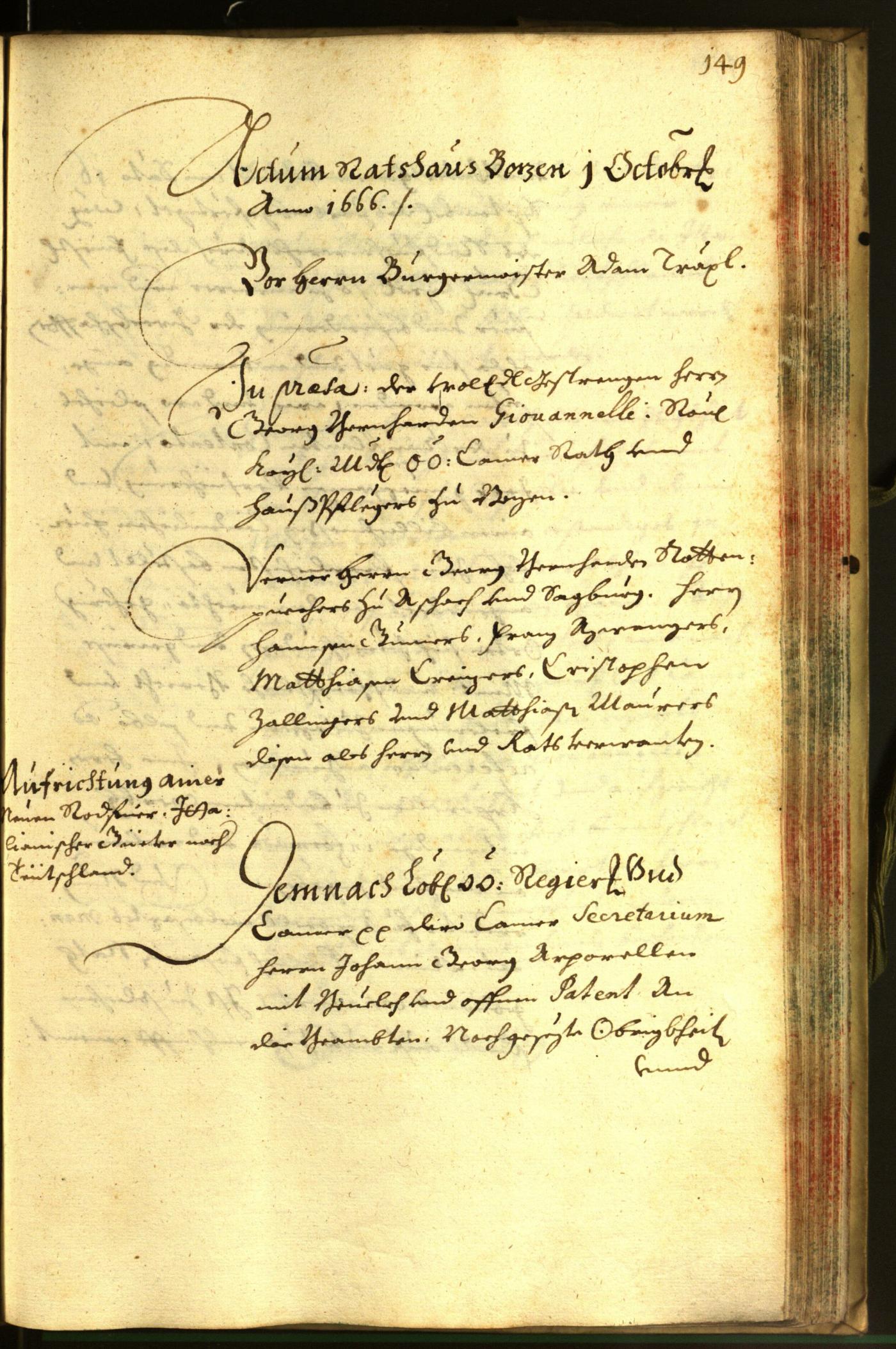 Civic Archives of Bozen-Bolzano - BOhisto Minutes of the council 1666 