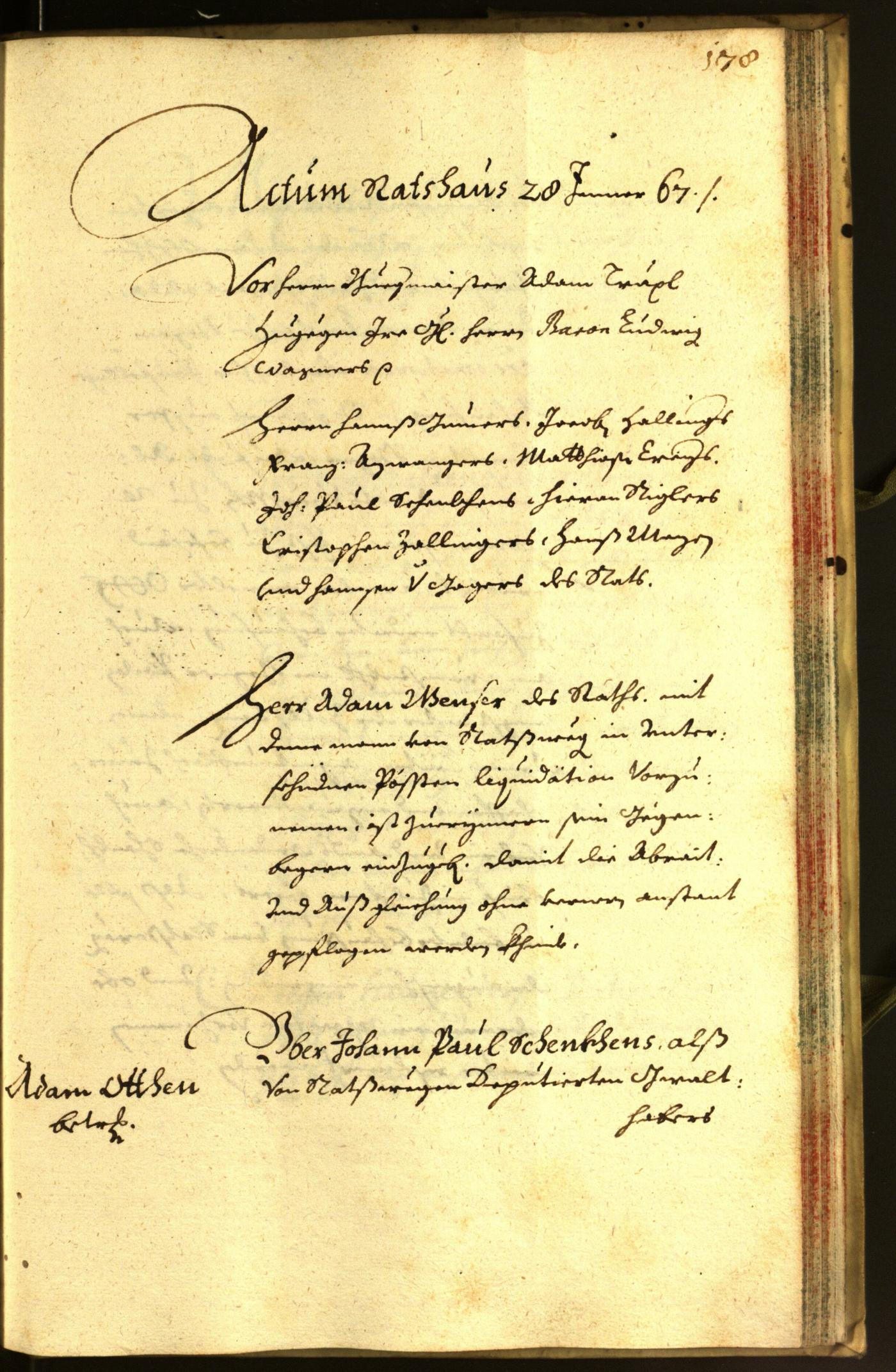 Stadtarchiv Bozen - BOhisto Ratsprotokoll 1666 