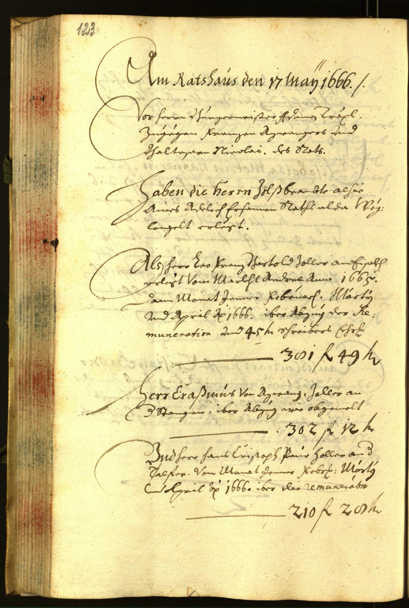 Stadtarchiv Bozen - BOhisto Ratsprotokoll 1666 