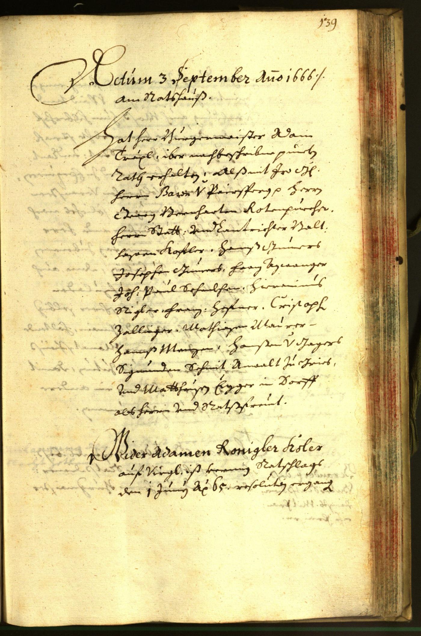 Stadtarchiv Bozen - BOhisto Ratsprotokoll 1666 