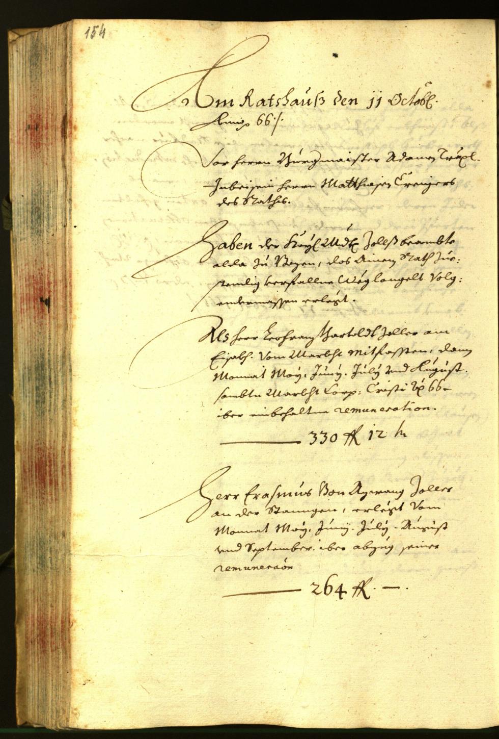 Stadtarchiv Bozen - BOhisto Ratsprotokoll 1666 