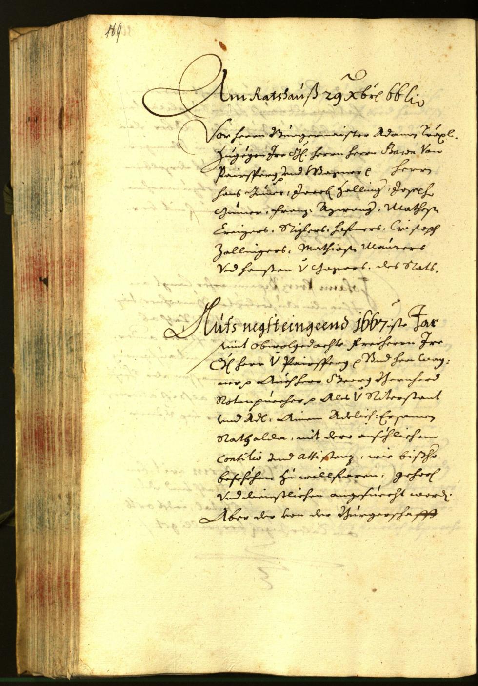 Stadtarchiv Bozen - BOhisto Ratsprotokoll 1666 