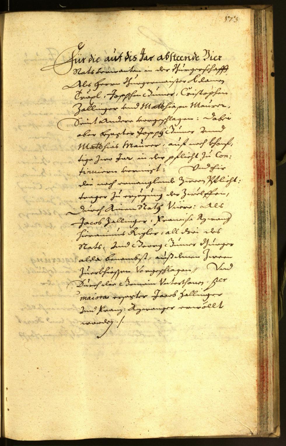 Stadtarchiv Bozen - BOhisto Ratsprotokoll 1666 