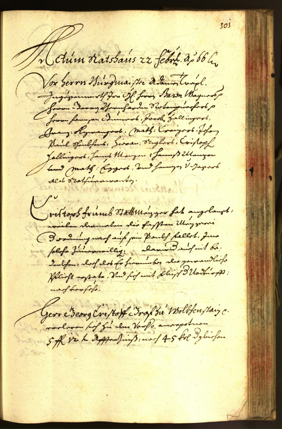 Stadtarchiv Bozen - BOhisto Ratsprotokoll 1666 