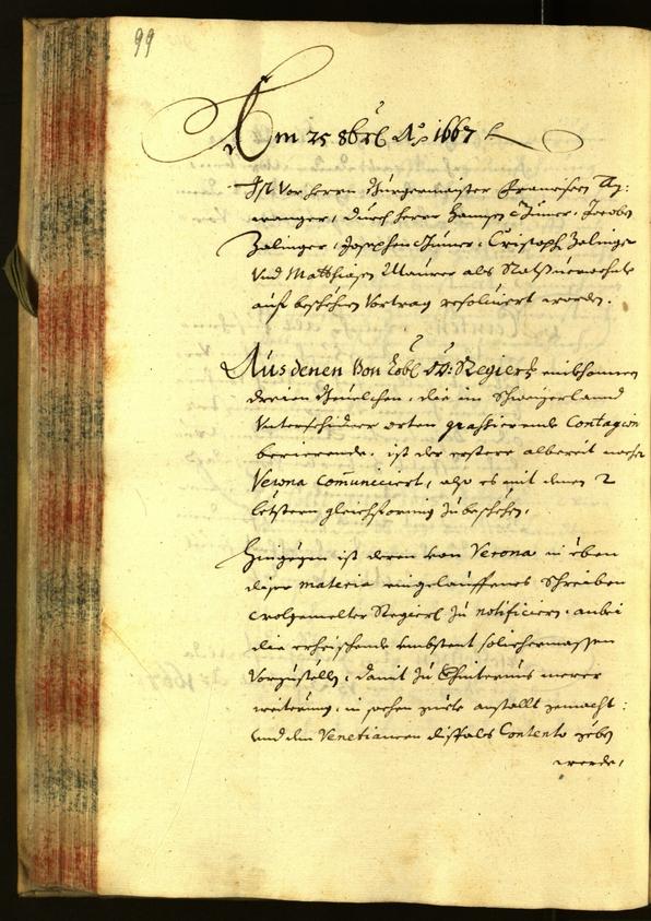 Civic Archives of Bozen-Bolzano - BOhisto Minutes of the council 1667 