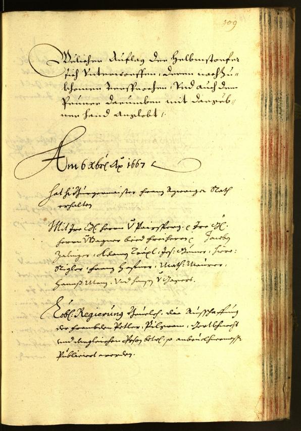 Stadtarchiv Bozen - BOhisto Ratsprotokoll 1667 