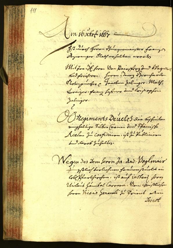 Civic Archives of Bozen-Bolzano - BOhisto Minutes of the council 1667 