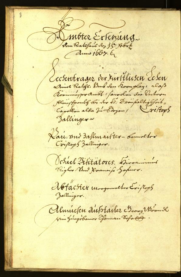 Stadtarchiv Bozen - BOhisto Ratsprotokoll 1667 