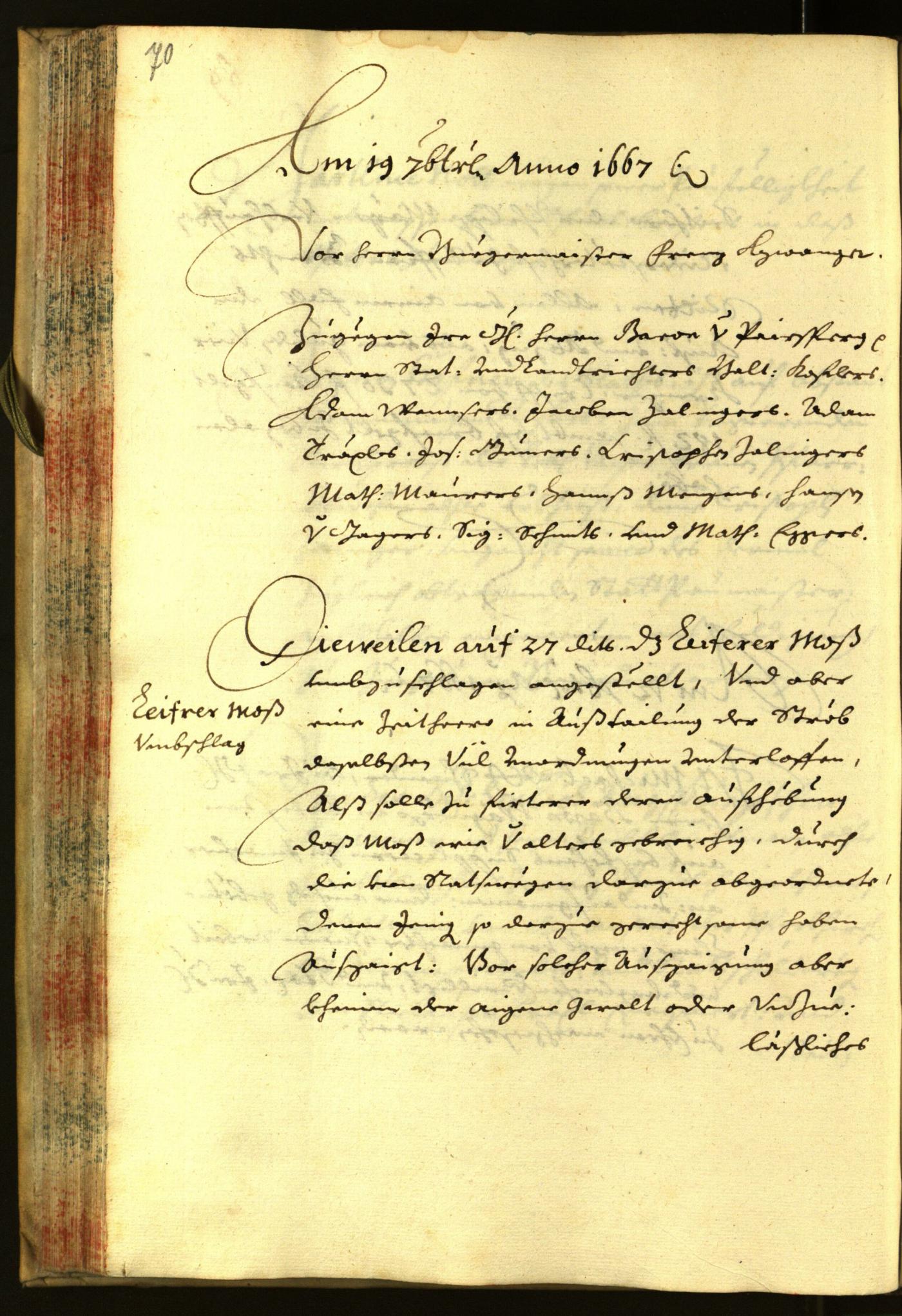 Civic Archives of Bozen-Bolzano - BOhisto Minutes of the council 1667 