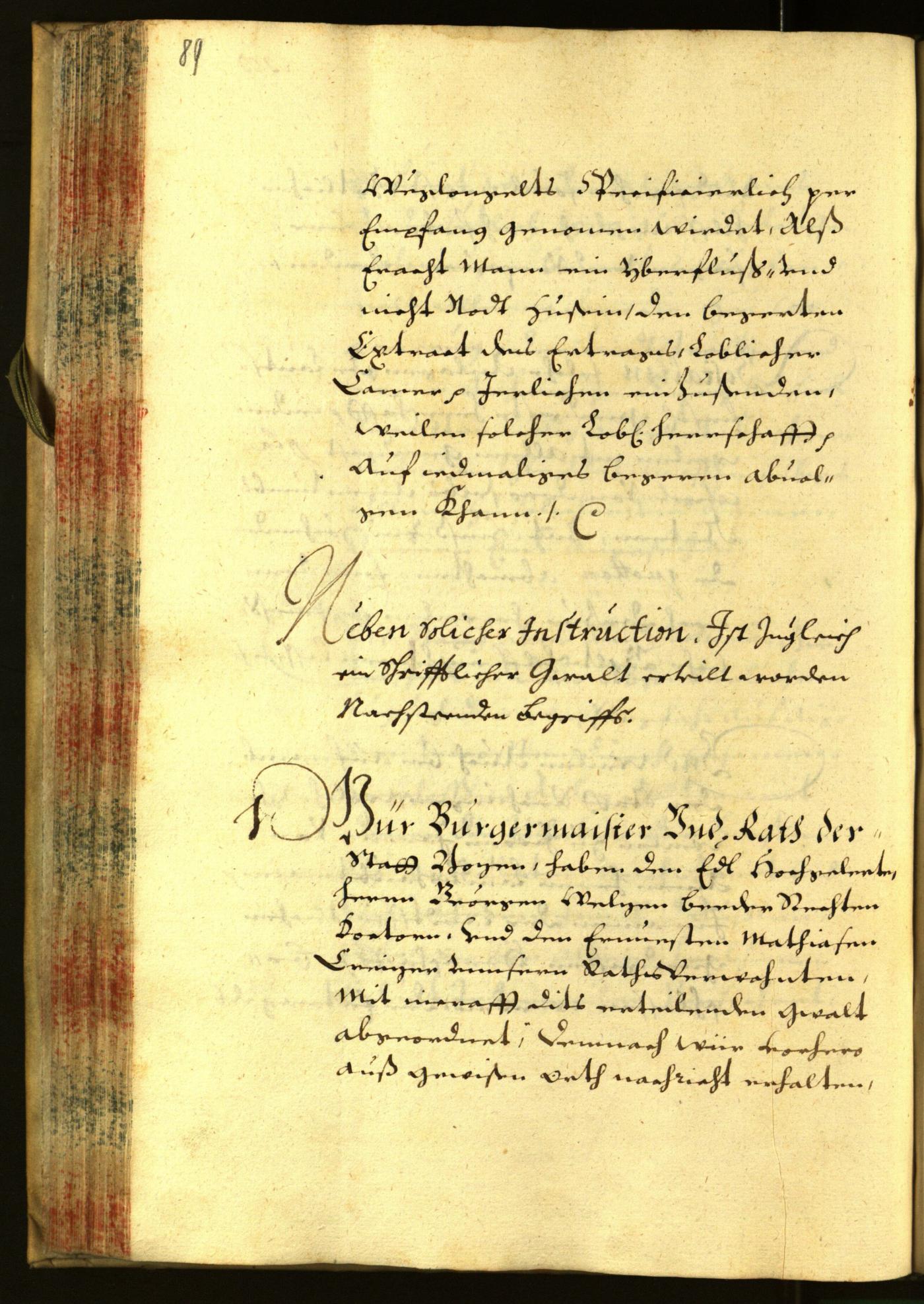 Stadtarchiv Bozen - BOhisto Ratsprotokoll 1667 